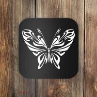Grunge Butterfly Pattern Coaster thumb 0