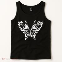 Grunge Butterfly Pattern Tank Top thumb 2