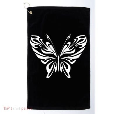 Grunge Butterfly Pattern Golf Towel