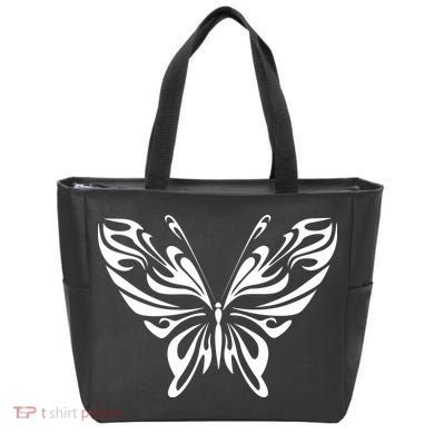 Grunge Butterfly Pattern Tote Bag