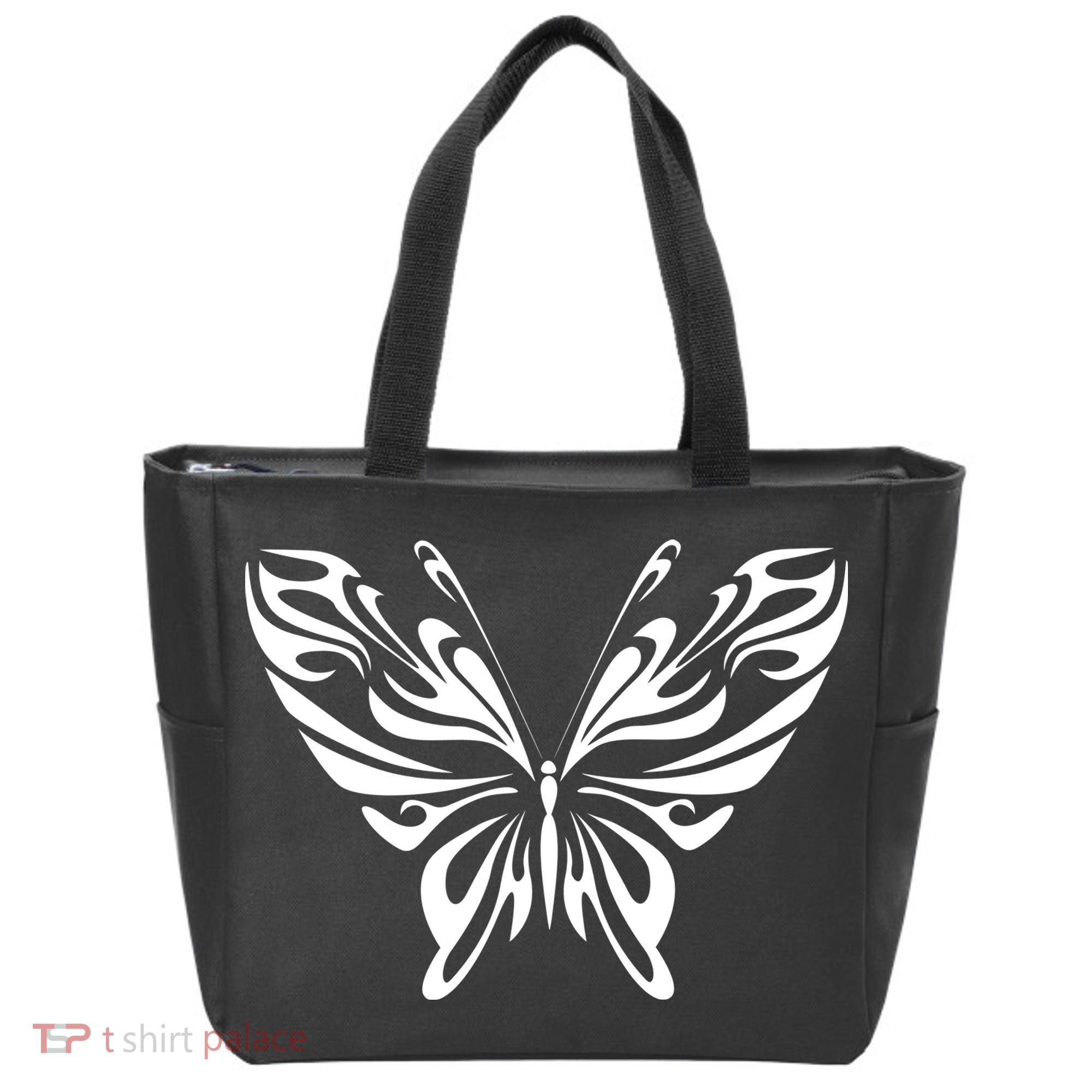 Grunge Butterfly Pattern Tote Bag