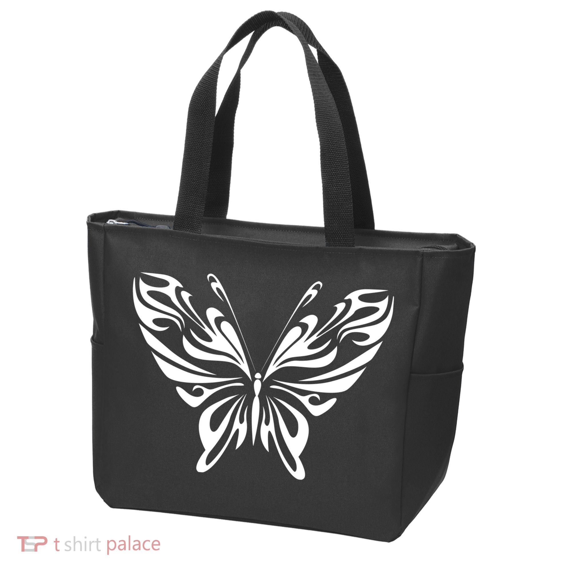 Grunge Butterfly Pattern Tote Bag