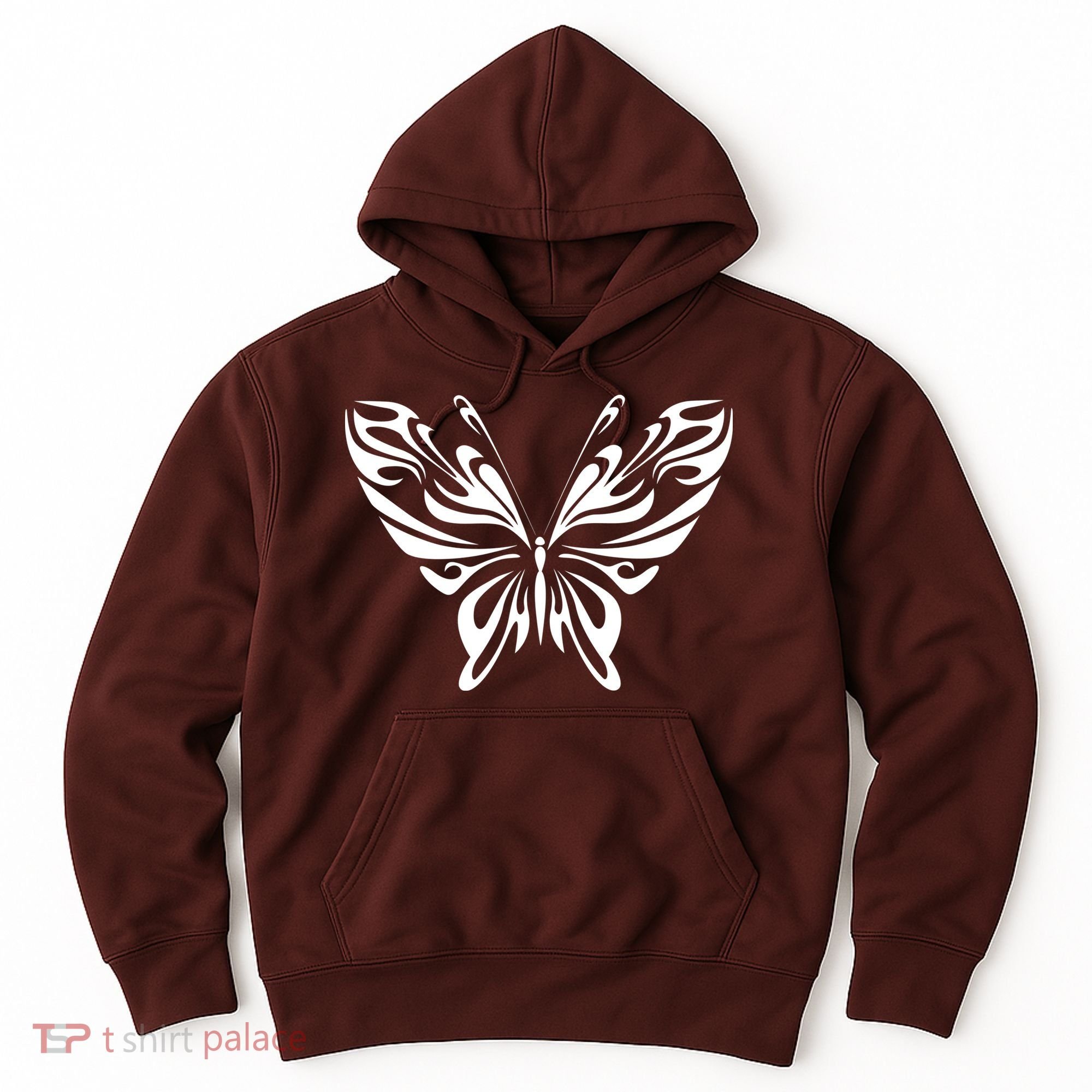 Grunge Butterfly Pattern Hoodie