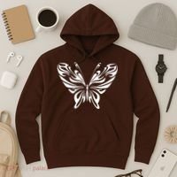 Grunge Butterfly Pattern Hoodie thumb 3