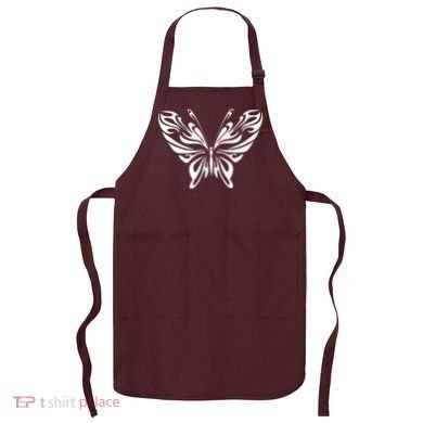 Grunge Butterfly Pattern Apron