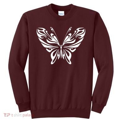 Grunge Butterfly Pattern Sweatshirt