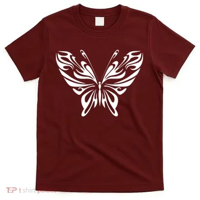 Grunge Butterfly Pattern T-Shirt