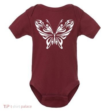 Grunge Butterfly Pattern Baby Bodysuit