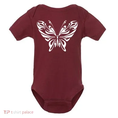 Grunge Butterfly Pattern Baby Bodysuit