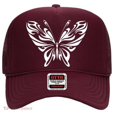 Grunge Butterfly Pattern Hat