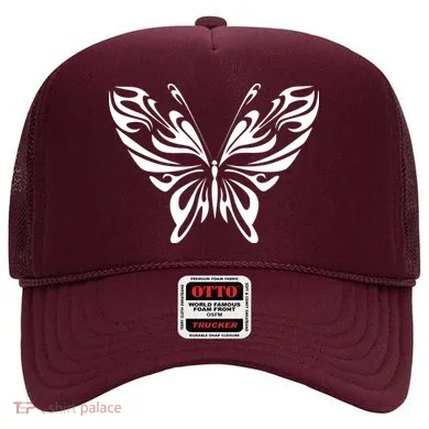 Grunge Butterfly Pattern Hat