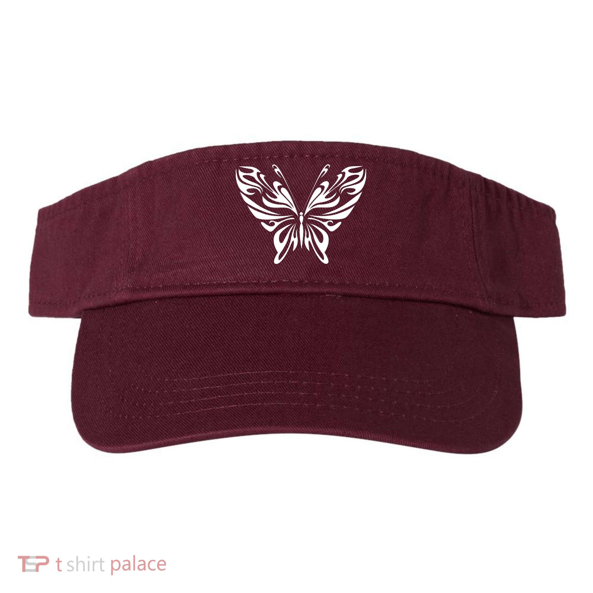 Grunge Butterfly Pattern Visor