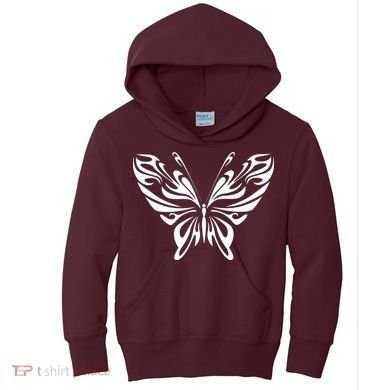 Grunge Butterfly Pattern Kids Hoodie