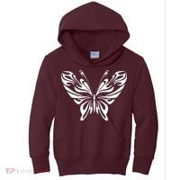Grunge Butterfly Pattern Kids Hoodie thumb 0