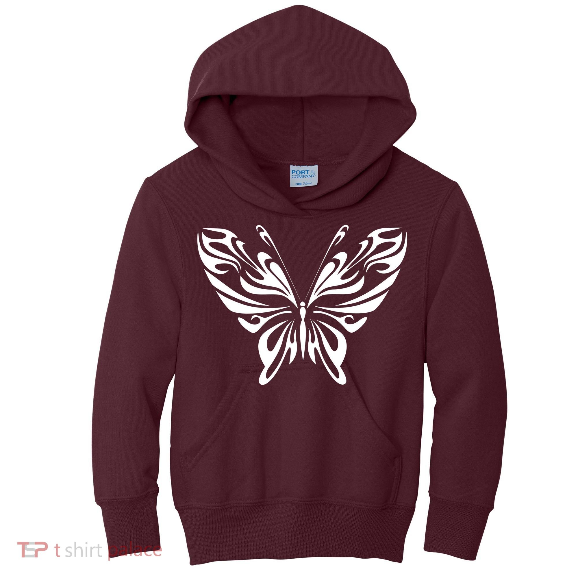 Grunge Butterfly Pattern Kids Hoodie