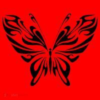 Grunge Butterfly Pattern Santa Hat thumb 1