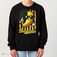 Graphic Bananas Proud Name Retro American Flag Bananas Lover Women's Sweatshirt thumb 0