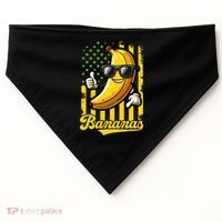 Graphic Bananas Proud Name Retro American Flag Bananas Lover USA-Made Doggie Bandana thumb 0
