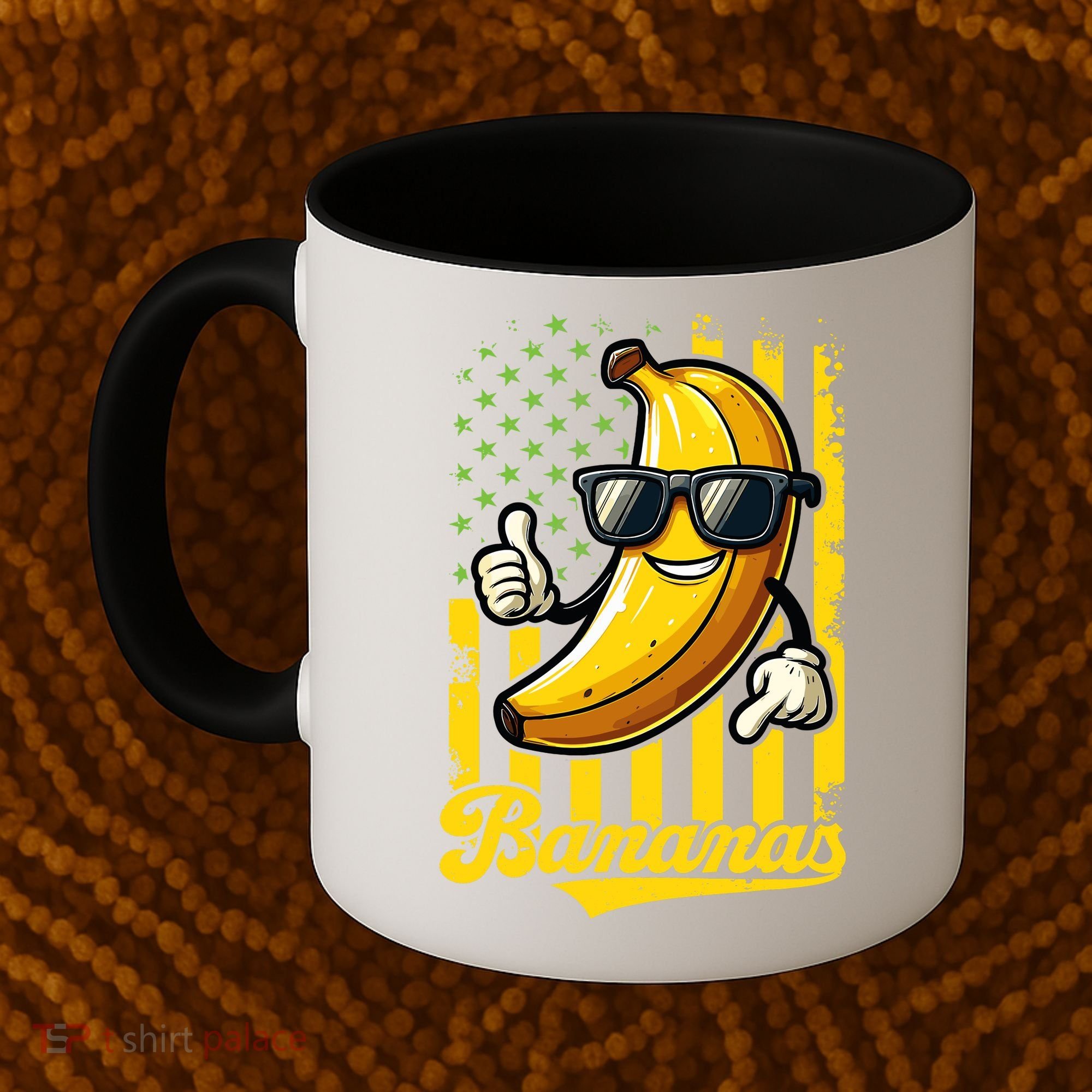 Graphic Bananas Proud Name Retro American Flag Bananas Lover Coffee Mug