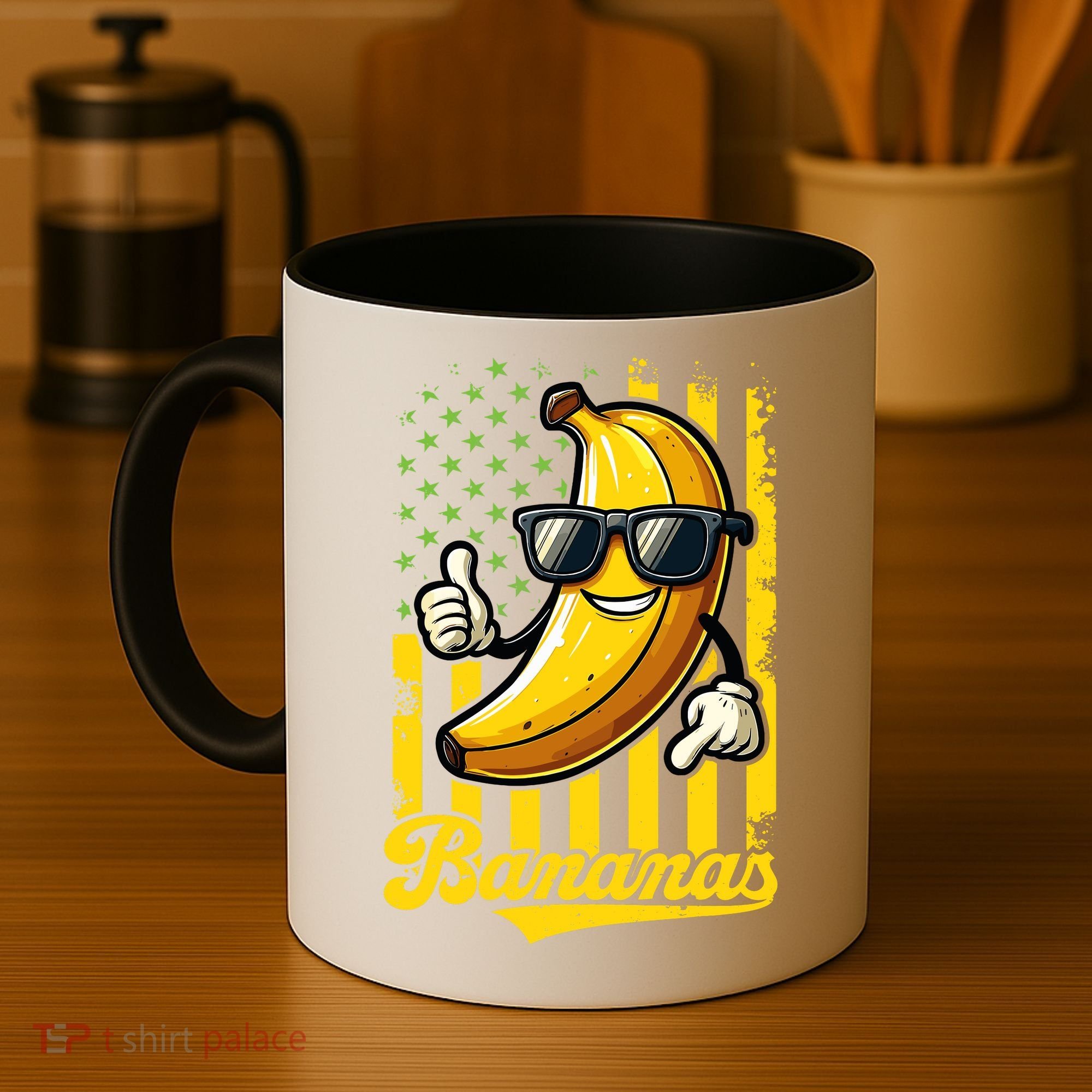 Graphic Bananas Proud Name Retro American Flag Bananas Lover Coffee Mug