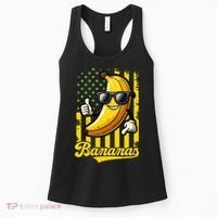 Graphic Bananas Proud Name Retro American Flag Bananas Lover Women's Tank Top thumb 0