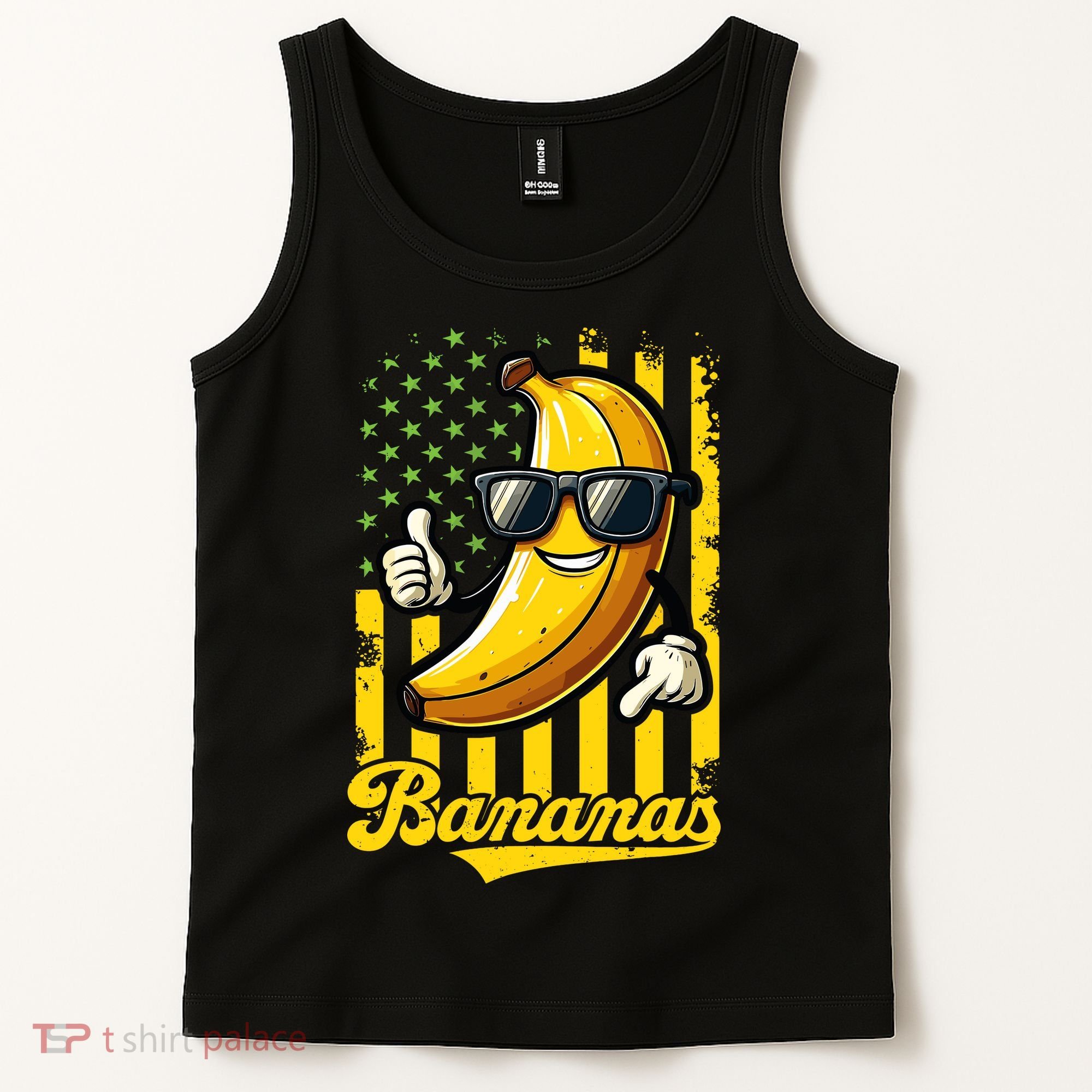 Graphic Bananas Proud Name Retro American Flag Bananas Lover Tank Top