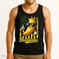 Graphic Bananas Proud Name Retro American Flag Bananas Lover Tank Top thumb 3