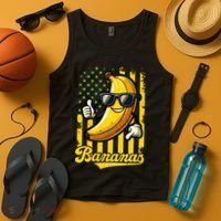Graphic Bananas Proud Name Retro American Flag Bananas Lover Tank Top thumb 4