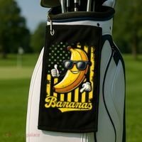 Graphic Bananas Proud Name Retro American Flag Bananas Lover Golf Towel thumb 2