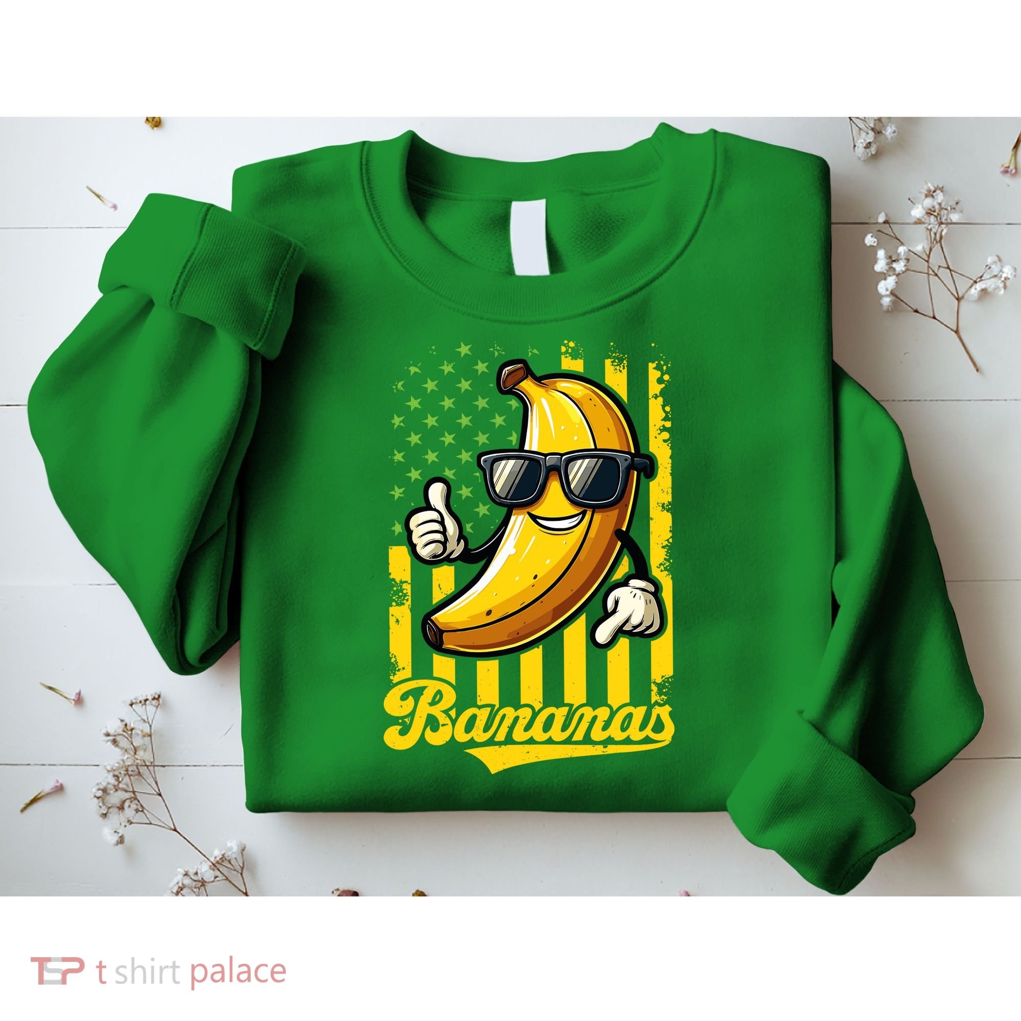 Graphic Bananas Proud Name Retro American Flag Bananas Lover Sweatshirt