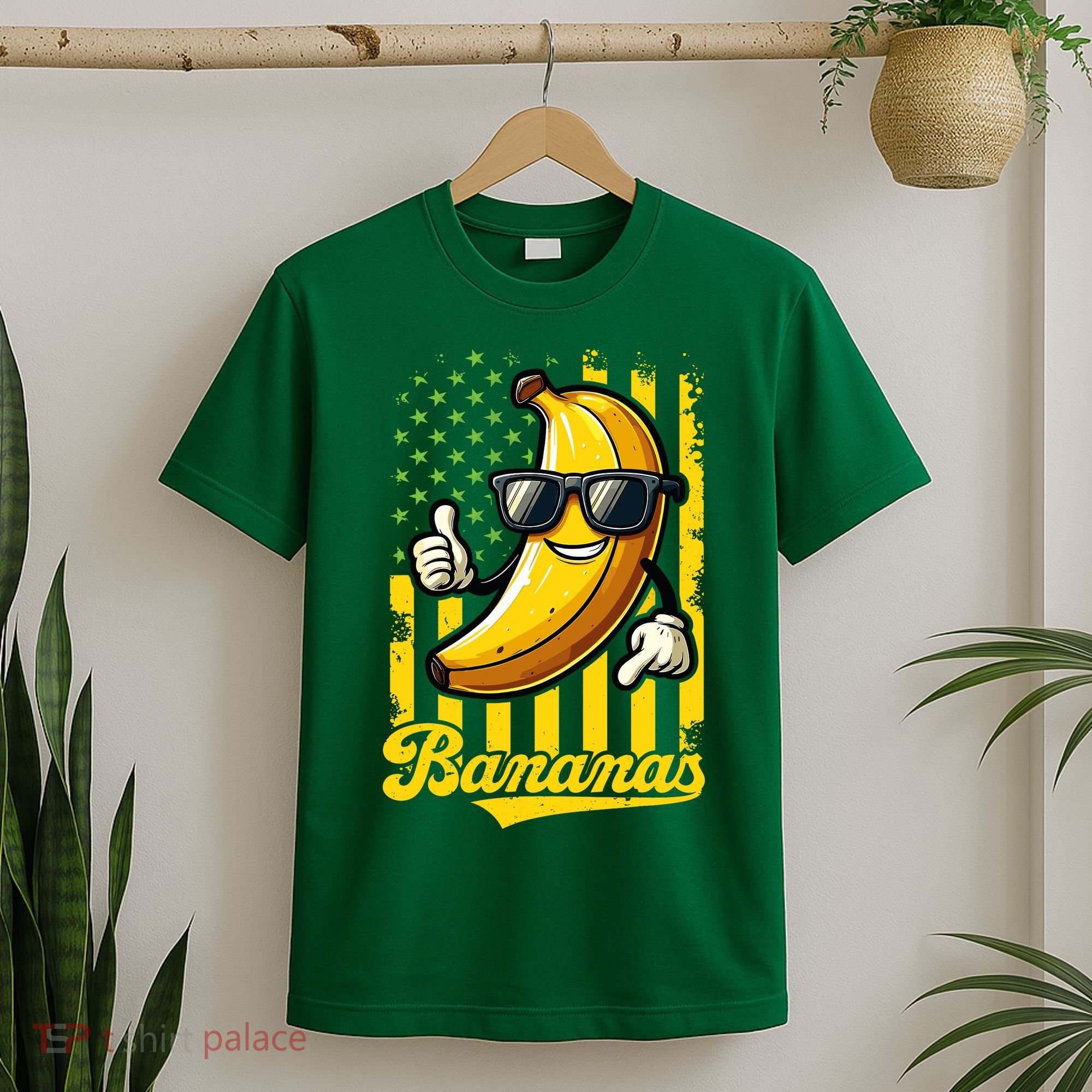 Graphic Bananas Proud Name Retro American Flag Bananas Lover T-Shirt