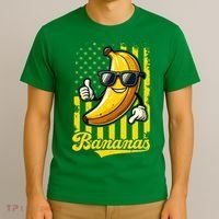 Graphic Bananas Proud Name Retro American Flag Bananas Lover T-Shirt thumb 3