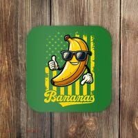 Graphic Bananas Proud Name Retro American Flag Bananas Lover Coaster thumb 0