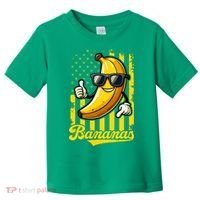Graphic Bananas Proud Name Retro American Flag Bananas Lover Toddler T-Shirt thumb 0
