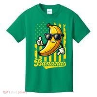 Graphic Bananas Proud Name Retro American Flag Bananas Lover Kids T-Shirt thumb 0
