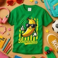Graphic Bananas Proud Name Retro American Flag Bananas Lover Kids T-Shirt thumb 3