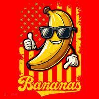 Graphic Bananas Proud Name Retro American Flag Bananas Lover Santa Hat thumb 1