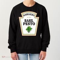 Garlicky Basil Pesto Condiment Costume Party Matching Women's Sweatshirt thumb 0