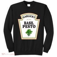 Garlicky Basil Pesto Condiment Costume Party Matching Sweatshirt thumb 0