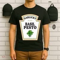 Garlicky Basil Pesto Condiment Costume Party Matching T-Shirt thumb 6