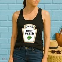 Garlicky Basil Pesto Condiment Costume Party Matching Women's Tank Top thumb 2