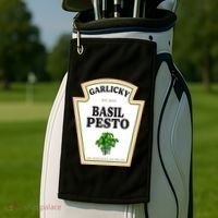 Garlicky Basil Pesto Condiment Costume Party Matching Golf Towel thumb 2