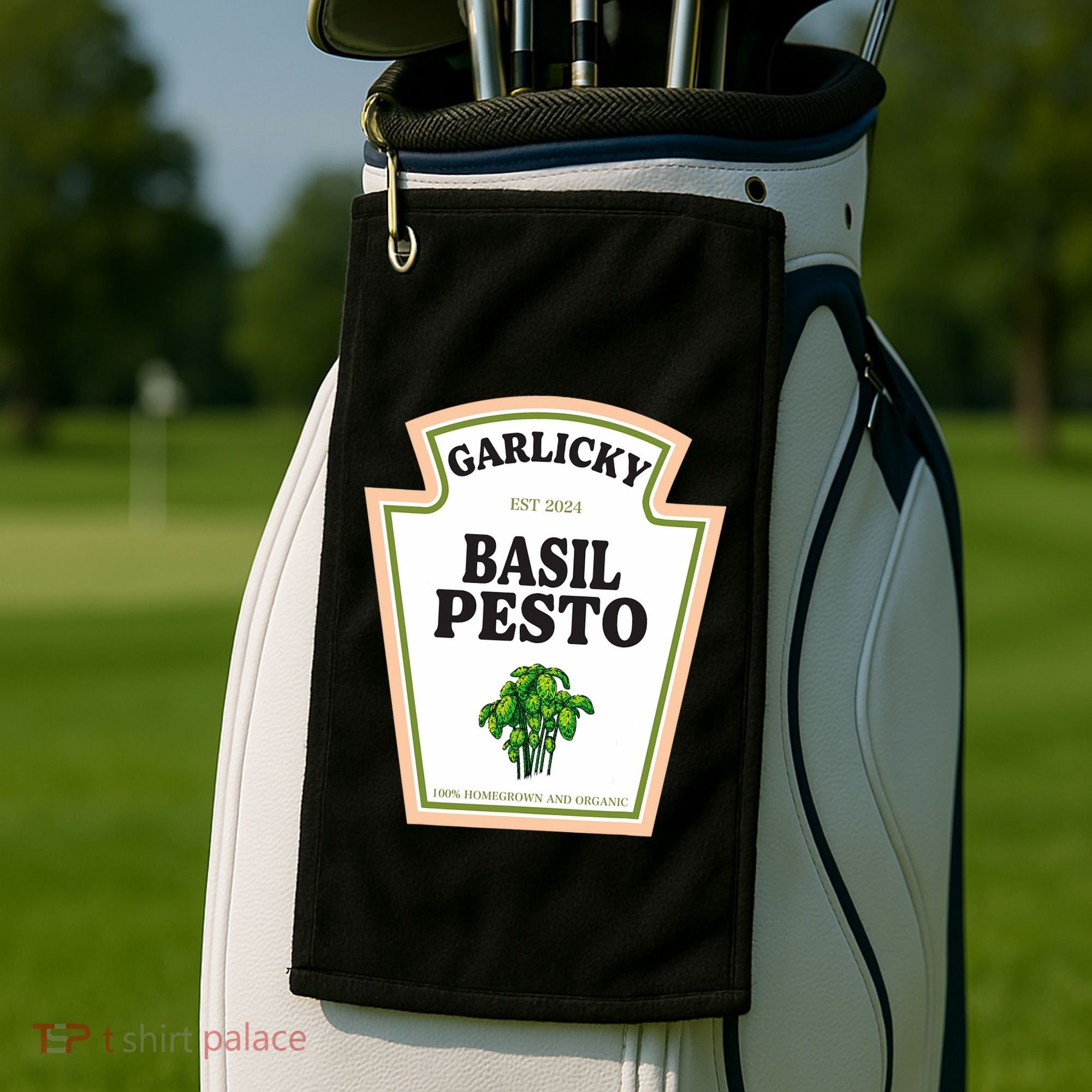 Garlicky Basil Pesto Condiment Costume Party Matching Golf Towel