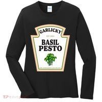 Garlicky Basil Pesto Condiment Costume Party Matching Women's Long Sleeve Shirt thumb 0