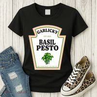 Garlicky Basil Pesto Condiment Costume Party Matching Women's T-Shirt thumb 3