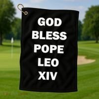 God Bless Pope Leo XIV Golf Towel thumb 1