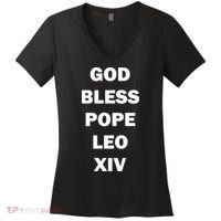 God Bless Pope Leo XIV Women's V-Neck T-Shirt thumb 0