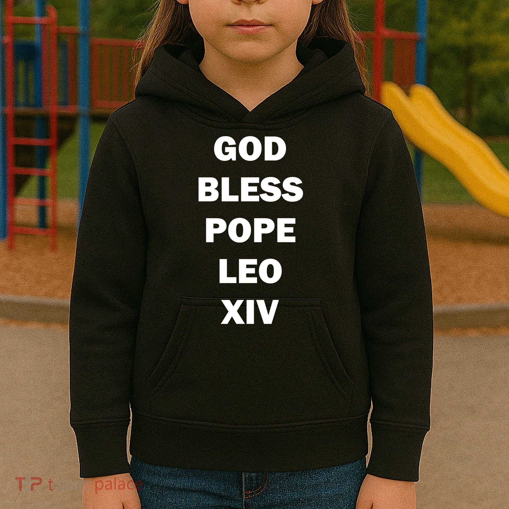 God Bless Pope Leo XIV Kids Hoodie