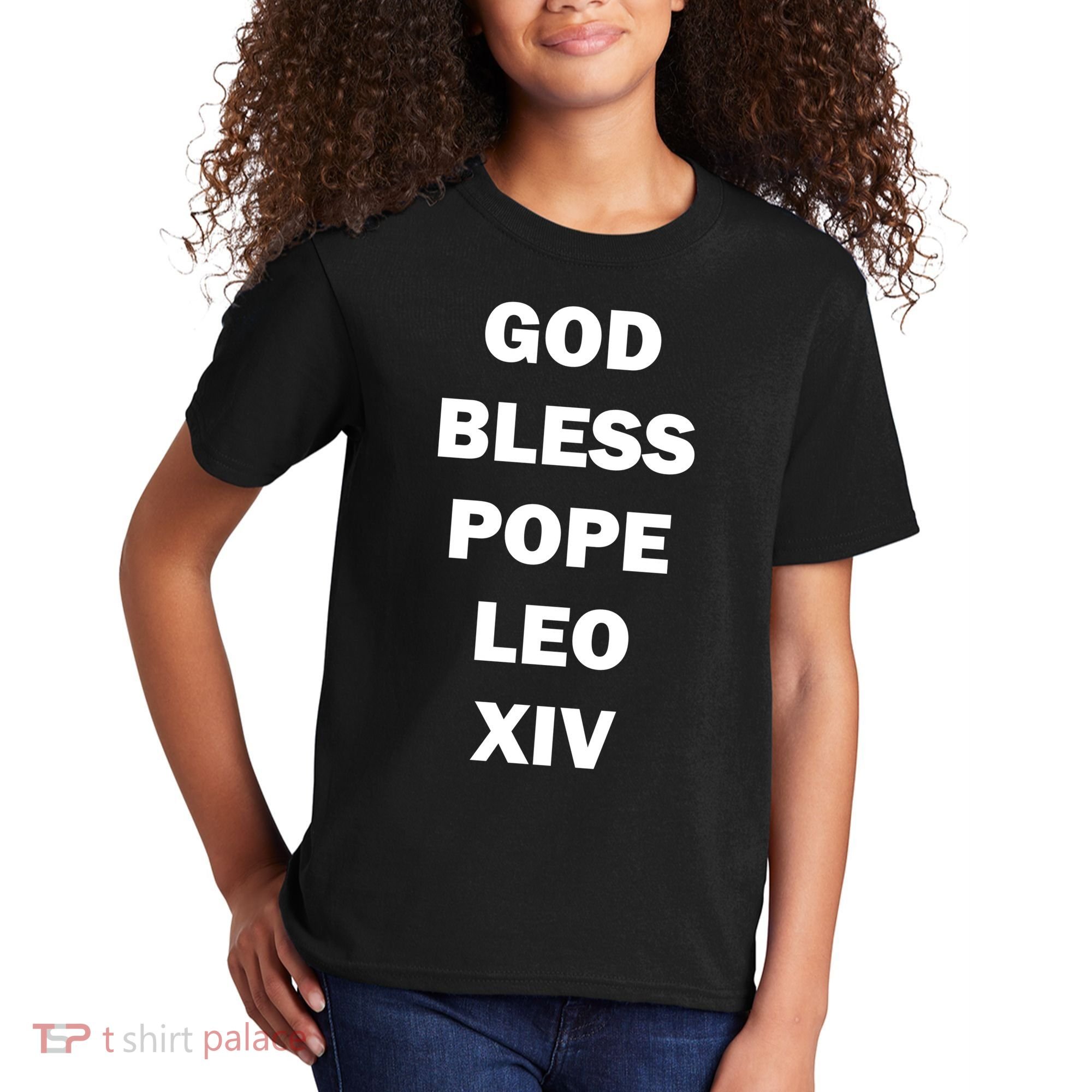 God Bless Pope Leo XIV Kids T-Shirt