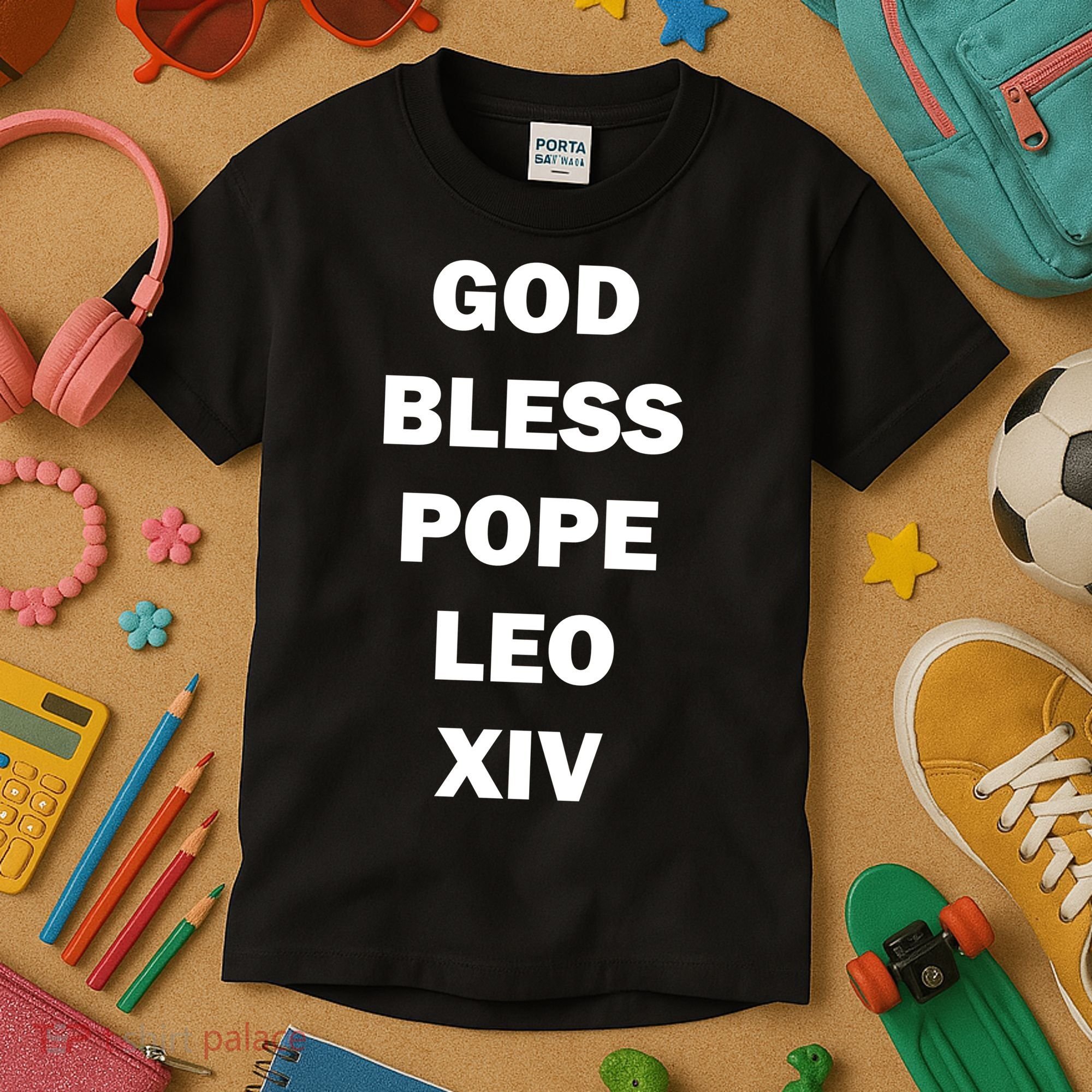 God Bless Pope Leo XIV Kids T-Shirt